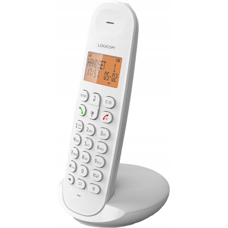 Outlet Logicom ILOA 150 telefon bezprzewodowy DECT biały baza słuchawka