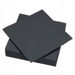 LE NAPPAGE serwetki czarne 40x40cm- 40 sztuk