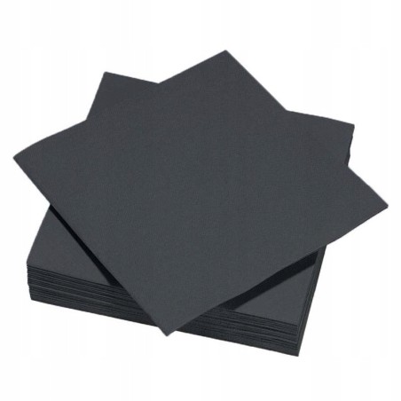 LE NAPPAGE serwetki czarne 40x40cm- 40 sztuk
