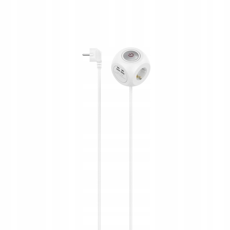 Outlet Hama Cube listwa zasilająca 3x Schuko + 2x USB-C + 2x USB-A, 1,4m,