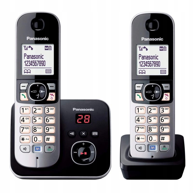 Outlet Panasonic KX-TG6822GB telefon bezprzewodowy sekretarka 2 słuchawki