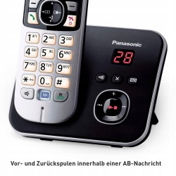 Outlet Panasonic KX-TG6822GB telefon bezprzewodowy sekretarka 2 słuchawki