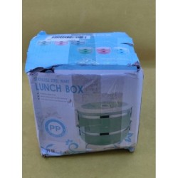 Termiczne pudełko na lunch box 700ml zielony 2 pojemniki OUTLET