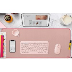 Outlet Podkładka pod mysz Logitech różowa kauczuk naturalny 70x30 cm