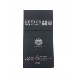 Outlet Office Tree zestaw 6 białych markerów kredowych różne końcówki OPIS