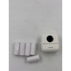 NK Przenośna mini bezprzewodowa drukarka fotograficzna biała + 5 rolek
