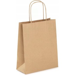 Viquel Mała torba typu Kraft 18x8x22 cm z skręcanym uchwytem 46 szt
