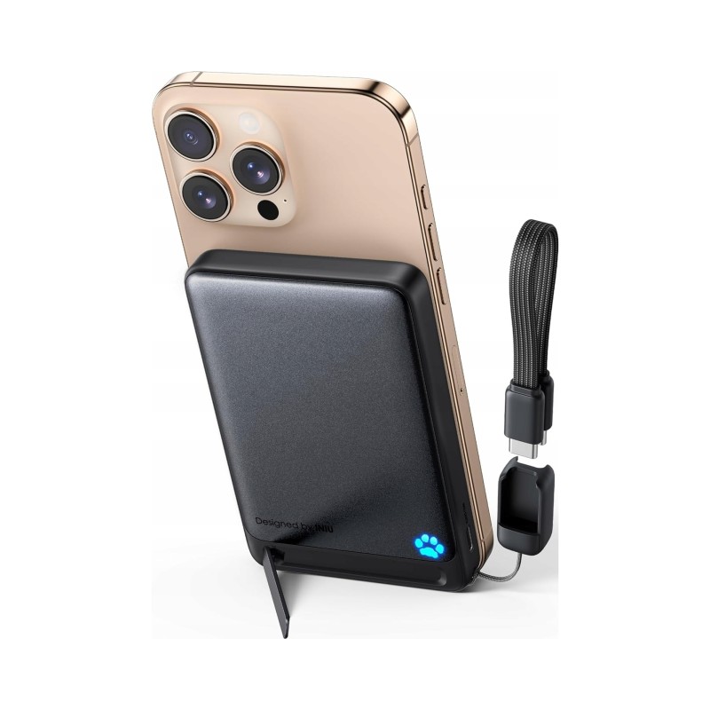 Outlet Magnetyczny Powerbank INIU 10000 mAh czarny USB-C 45W Szary