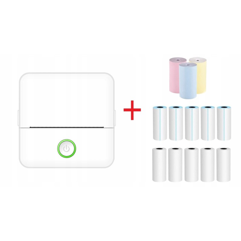Outlet Mini drukarka termiczna X6 do zdjęć przenośna Bluetooth 10 rolek