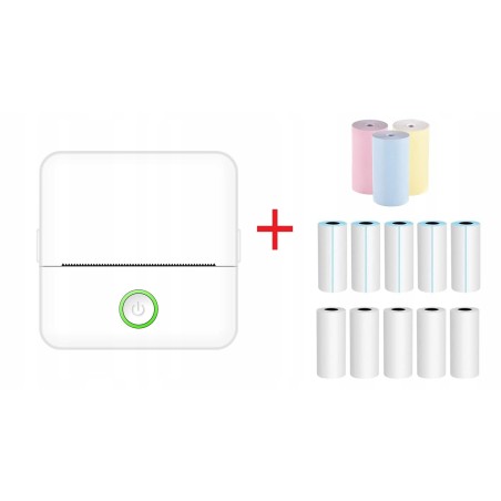 Outlet Mini drukarka termiczna X6 do zdjęć przenośna Bluetooth 10 rolek