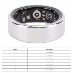 Outlet Inteligentny pierścień zdrowotny Bluetooth, wodoodporny, 8 rozmiarów