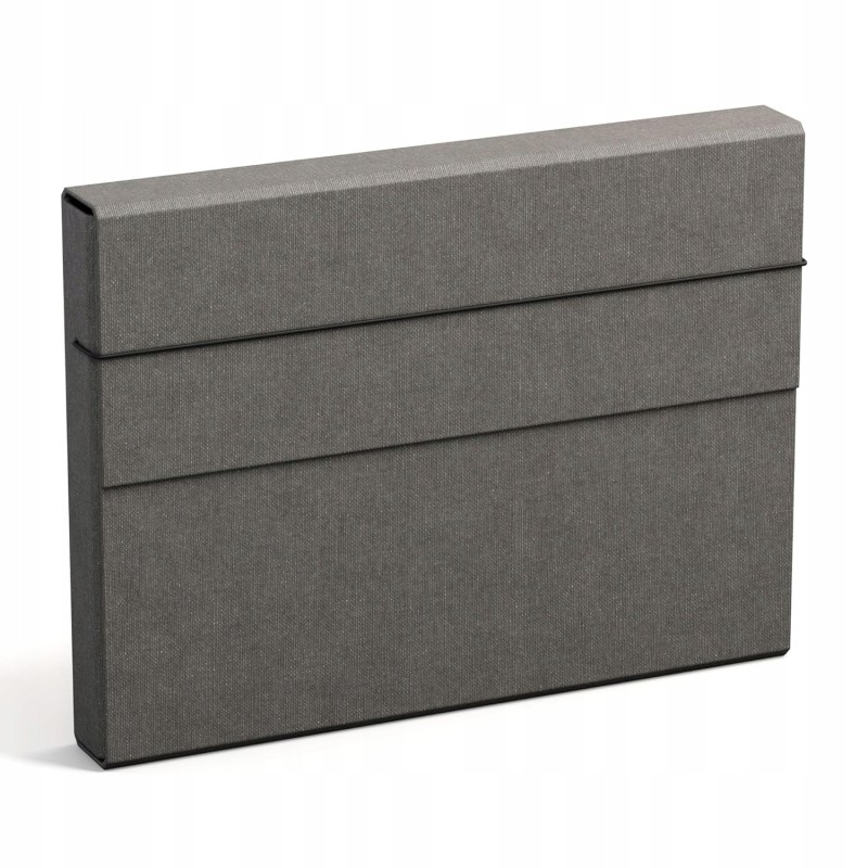 Outlet Bigso Box Olof teczka A4 szara na gumkę pojemna na akta 34 x 25.5cm