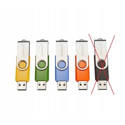 Outlet Pendrive Intenso Basic Line 64 GB USB 2.0 wielokolorowy do 28 MB/s