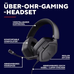 Outlet Słuchawki nauszne GXTrust 1492 Ravox Gaming czarne PS5 PS4 PC Xbox