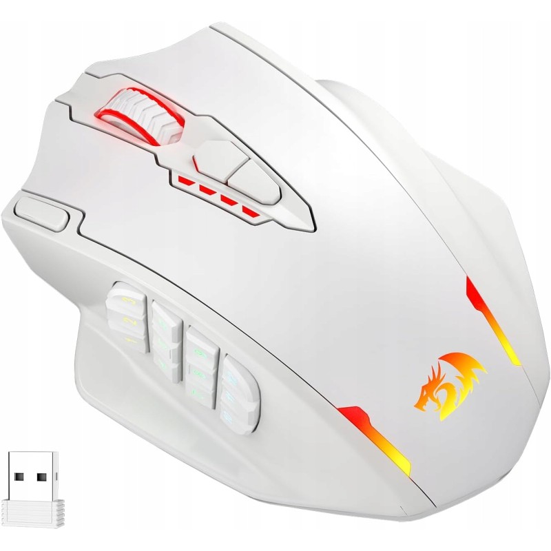 Outlet Redragon M913 Impact Elite Bezprzewodowa Mysz Gamingowa 16000 Biała