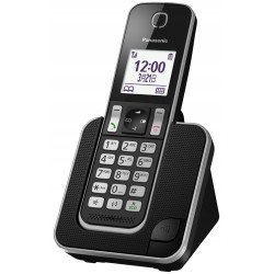 Outlet Telefon bezprzewodowy Panasonic KX-TGD310PDB JEZYK angielski czarny