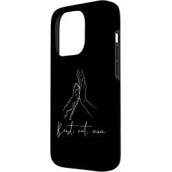 Outlet Etui do iPhone 15 z wzorem kociej łapki i napisem BEST CAT MOM