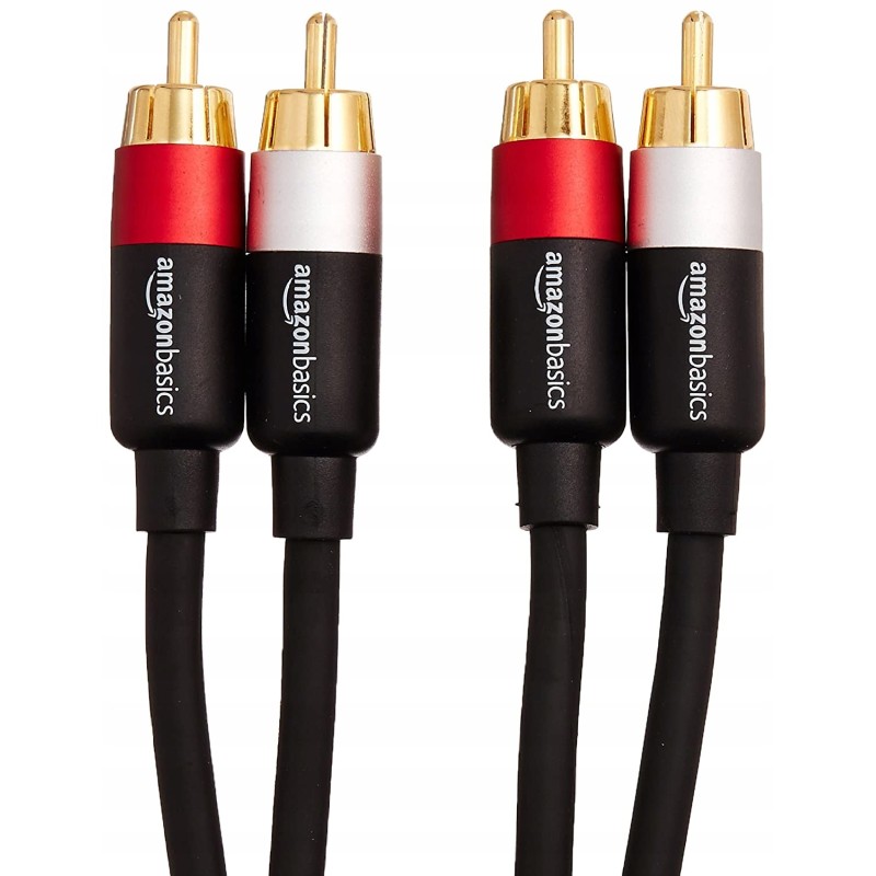 Outlet Kabel audio RCA 2x2 cinch 1.2m stereo złocone wtyki ekranowany