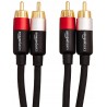 Outlet Kabel audio RCA 2x2 cinch 1.2m stereo złocone wtyki ekranowany