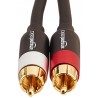 Outlet Kabel audio RCA 2x2 cinch 1.2m stereo złocone wtyki ekranowany