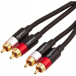 Outlet Kabel audio RCA 2x2 cinch 1.2m stereo złocone wtyki ekranowany