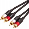 Outlet Kabel audio RCA 2x2 cinch 1.2m stereo złocone wtyki ekranowany