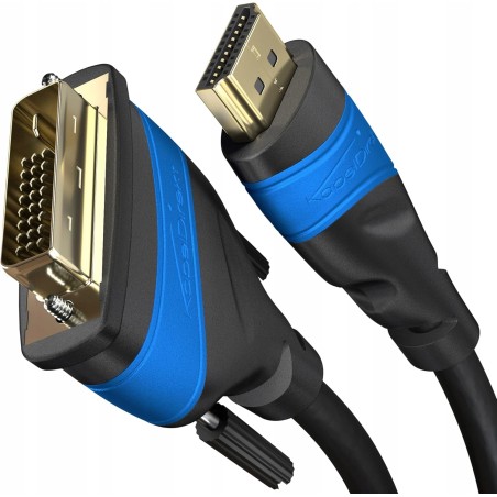 Outlet KabelDirekt kabel HDMI DVI dł.2m DVI-D 24+1 Full HD 1080p High Speed
