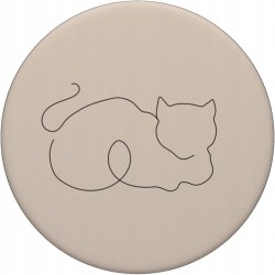 Outlet PopSockets PopGrip z wymiennym uchwytem, wzór kota, beżowy