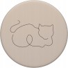 Outlet PopSockets PopGrip z wymiennym uchwytem, wzór kota, beżowy
