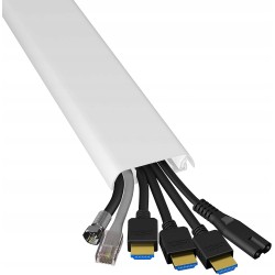 Outlet Listwa PCV 6x1 dł. 40cm biała maskownica kabli kanał instalacyjny