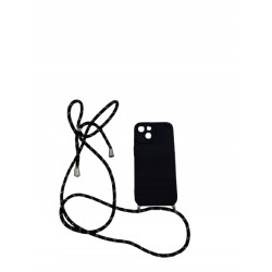 Outlet Etui Vauki silikonowe do iPhone 15 z regulowanym paskiem czarne