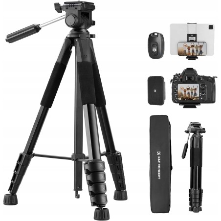 USZKODZONY K&F Concept 75 cali/190 cm statyw fotograficzny do lustrzanek