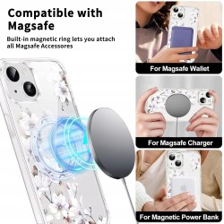 Outlet Magnetyczne etui przeźroczyste do iPhone 13/14 6,1" ze wzorem