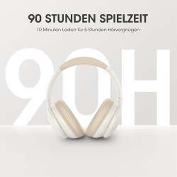 Outlet Słuchawki bezprzewodowe nauszne Doqaus Life 4 Bluetooth 5.4 kremowe
