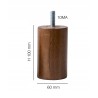 Outlet Nogi meblowe IPEA 100 mm 4 sztuki brązowe