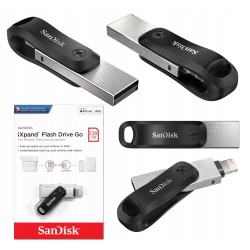Outlet Pendrive SanDisk iXpand Go 128 GB Lightning, USB 3.0 czarny
