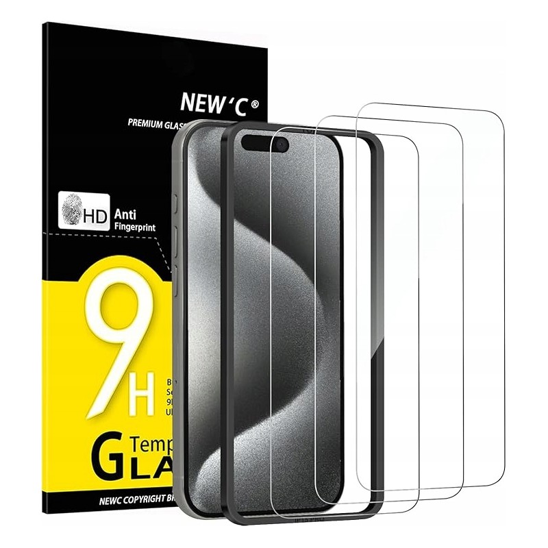Outlet Szkło hartowane New'c do Apple iPhone 15 Pro 2 szt.