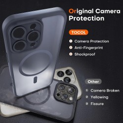 Outlet Etui magnetyczne TOCOL do iPhone 16 Pro 6.3" przezroczysto-czarne