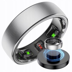 Outlet Smart Ring 13 srebrny ze stali nierdzewnej, 5 ATM, monitor