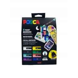 Outlet Posca Marker wodny dekoracyjny wielokolorowy UNI 6 szt