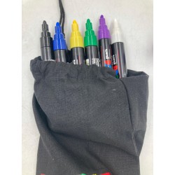 Outlet Posca Marker wodny dekoracyjny wielokolorowy UNI 6 szt