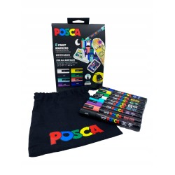 Outlet Posca Marker wodny dekoracyjny wielokolorowy UNI 6 szt