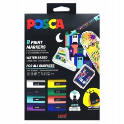 Outlet Posca Marker wodny dekoracyjny wielokolorowy UNI 6 szt