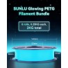Outlet Pakiet 8 Filamentów do drukarki 3D SUNLU GLOW PETG 1.75 mm 2KG