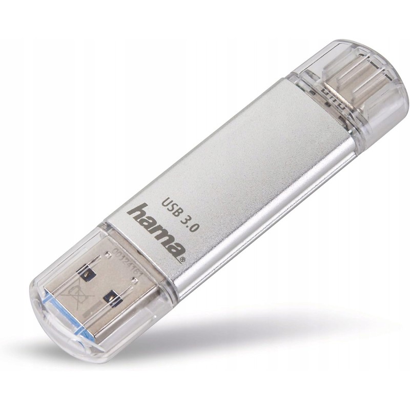 Outlet Pendrive Hama C-Laeta 64 GB USB 3.1 typ C srebrny