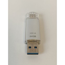 Outlet Pendrive Hama C-Laeta 64 GB USB 3.1 typ C srebrny