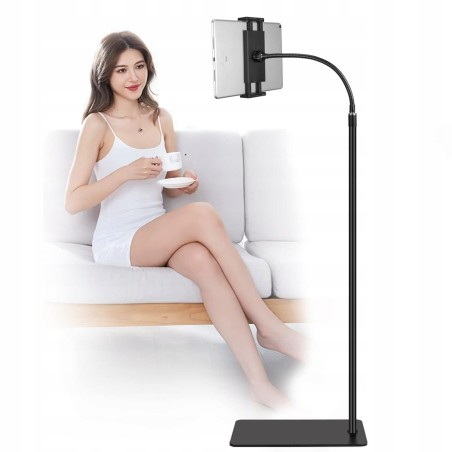 Outlet Obrotowy uchwyt na tablet 360° z elastycznym ramieniem czarny