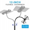 Outlet Obrotowy uchwyt na tablet 360° z elastycznym ramieniem czarny
