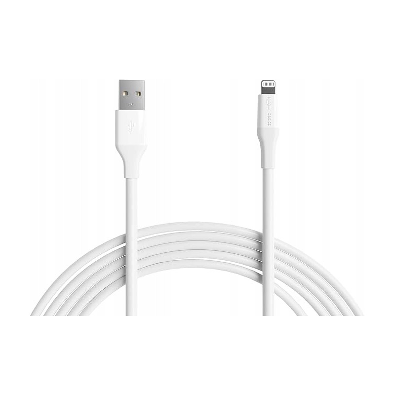 Outlet Kabel AmazonBasic USB - Apple Lightning 3 m biały