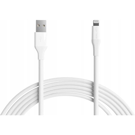 Outlet Kabel AmazonBasic USB - Apple Lightning 3 m biały
